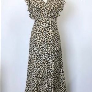 NWOT Sienna Sky leopard print dress cap sleeve